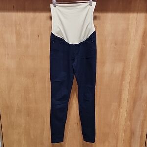LOFT Cream and Blue Denim Maternity